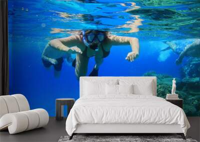 Snorkeling in Red Sea Wall mural