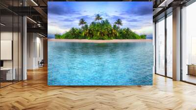 tropical island of maldives Wall mural