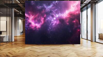 Colorful nebula and starry sky, with magical colors and cosmic dust Wall mural