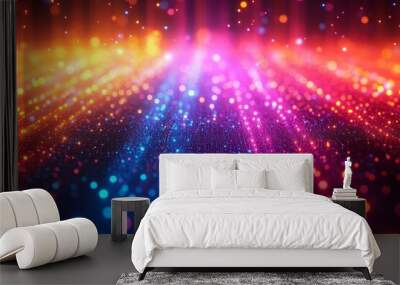 Colorful scatter plot, glowing dots, conceptual design, abstract art Wall mural