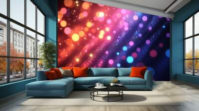 Colorful scatter plot, glowing dots, conceptual design, abstract art Wall mural