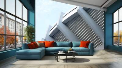 Abstract dynamic architecture Wall mural