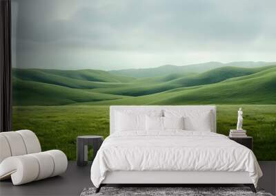 Green Tone Nature: Serene Landscapes with Large Empty Spaces for Text Messages.
Beautiful Green Nature Settings with Ample Space for Your Messages. Wall mural