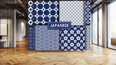 Japanese seamless pattern collection, Decorative wallpaper. Wall mural