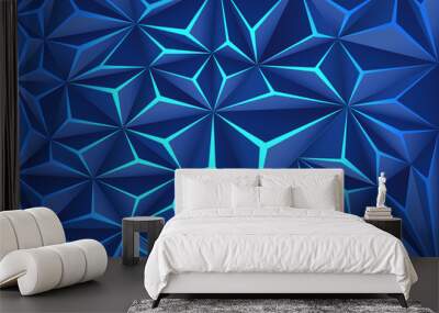 Abstract blue polygon crack light technology design modern futuristic background vector illustration. Wall mural