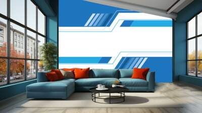 Abstract blue white technology design modern futuristic background vector illustration. Wall mural