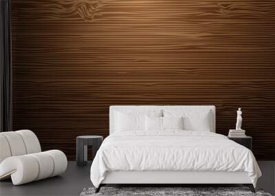 Abstract brown wood wall with light background texture vector illustration. Wall mural