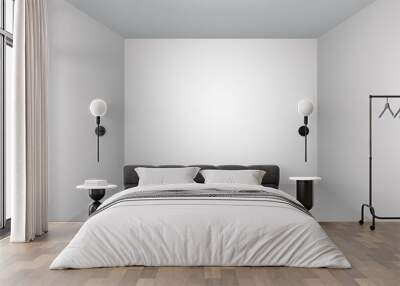 White empty room perspective interior vector illustration. Wall mural