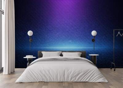 dark blue purple template empty space grainy noise grungy texture color gradient rough abstract background shine bright light and glow motion animation Wall mural