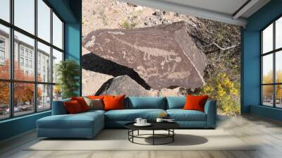 Desert Petroglyph Wall mural