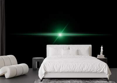 Abstract green beam Light vector Wall mural