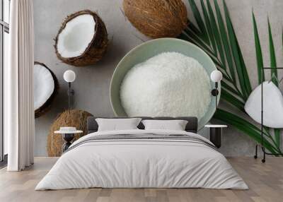 image of coconuts and coconut gluten free flour Wall mural