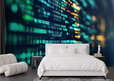 Binary Code Wall Wall mural