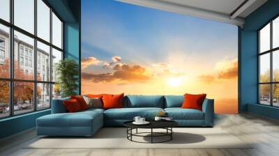 beautiful dramatic sunset background Wall mural