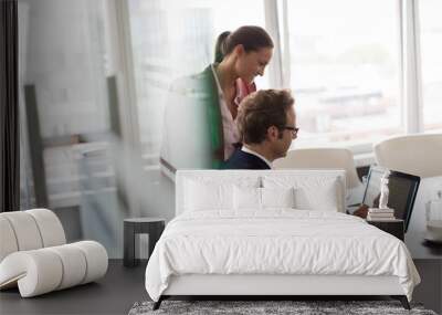 Business people working in office Wall mural