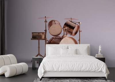 Bronze Detail Drum Kit Front View	 Wall mural