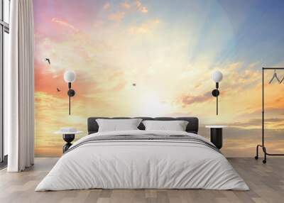 Celestial World concept:Sunset / sunrise with clouds Wall mural