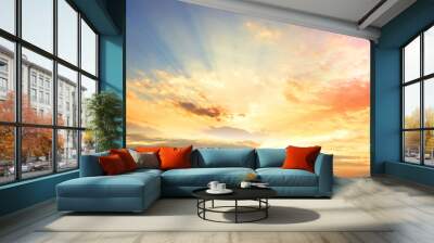 Celestial World concept:Sunset / sunrise with clouds Wall mural