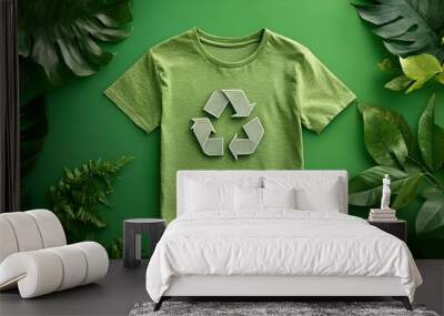 Eco-Friendly Focus Design a shirt using eco-friendly materials and promoting sustainability. Wall mural