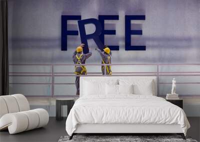 free sign Wall mural