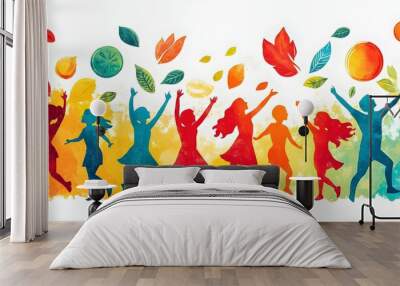 Health and Wellness, Promote community health initiatives with a motivating design. Wall mural