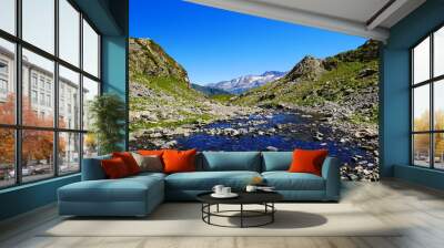 landscape with lake in mountains Wall mural