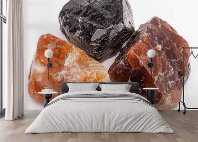 Mineral stone isolated on a white background Wall mural