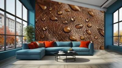 Moist Leather Texture for Fashion or Design Projects Generative AI Wall mural