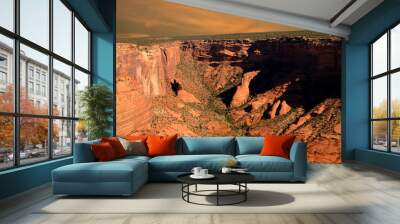 Surrounding Hills and Valley Canyon De Chelly Arizona Wall mural