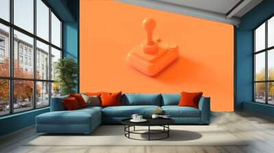 orange retro wireless joystick 3d illustration 3d render Wall mural