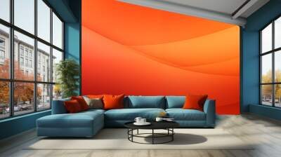 Orange Red Gradient Wave Background Wall mural