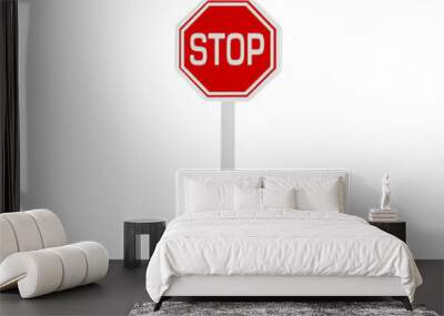 stop sign post Wall mural