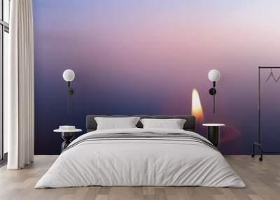 World Religion Dayconcept：Many burning candles with shallow depth of field Wall mural