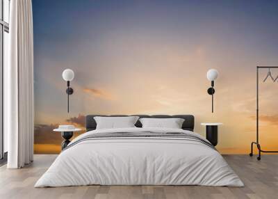 World Tourism Day concept:  Beautiful sunset sky above clouds with dramatic light Wall mural