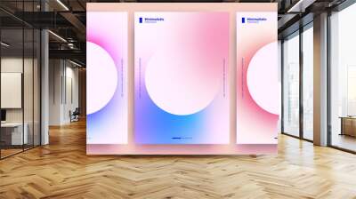 Abstract minimalistic background collection with trendy liquid gradients for flyer or cover or banner or poster design. Vector illustration Wall mural