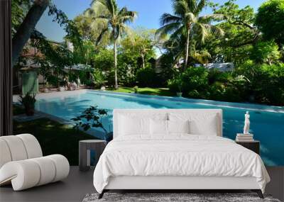 A swimming pool at an old home at key West in Florida. Wall mural