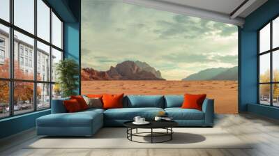 Jabal Al-Mazmar pillars panoramic Wall mural