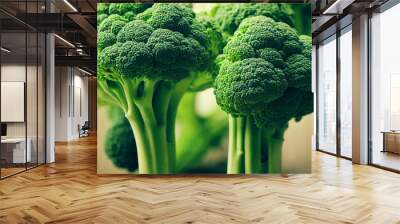 fresh raw green healthy broccoli Wall mural