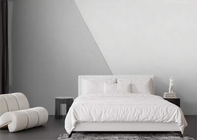 grey and white paper sheet smooth paper texture background two different kind of paper grey carton backdrop Wall mural