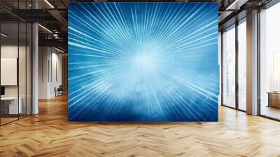 grunge blue abstract starburst background Wall mural