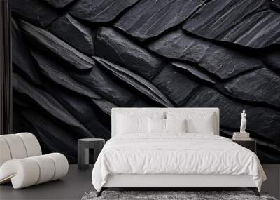 long black stone texture and textured background Wall mural