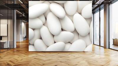 group of white sugared almonds Wall mural