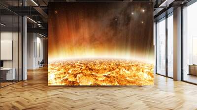 solar radiation from glowing surface of the sun  Wall mural