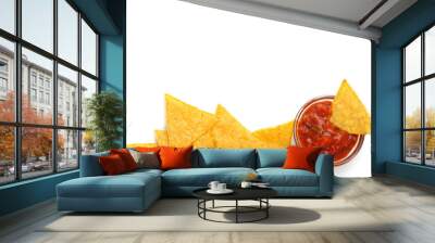 tortilla chips and spicy tomato sauce Wall mural