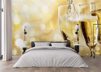 Bubbles and Bliss: A Champagne-Fueled Celebration - Wall mural