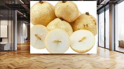 Exploring the Delicate Flavors of Asian Nashi Pear in AR 4:3 Wall mural