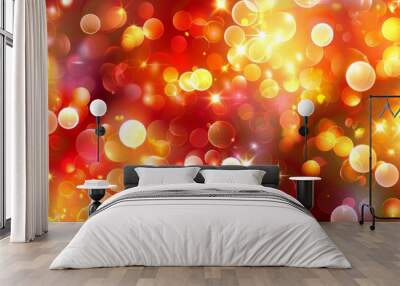 Glimmering Winter Wonderland: A Festive Abstract Holiday Scene Wall mural