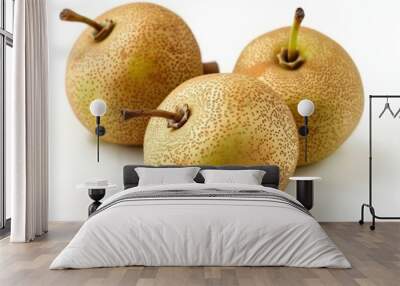 Juicy Asian Pear Pop against White Canvas - AR 4:3 Wall mural