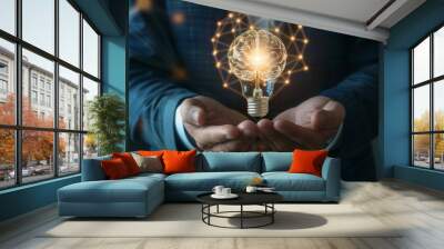 Powering Success: The Intersection of Innovation and Intelligence in Business Wall mural