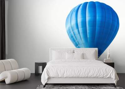 Serene Skies: The Majestic Blue Hot Air Balloon Soaring Solo Wall mural